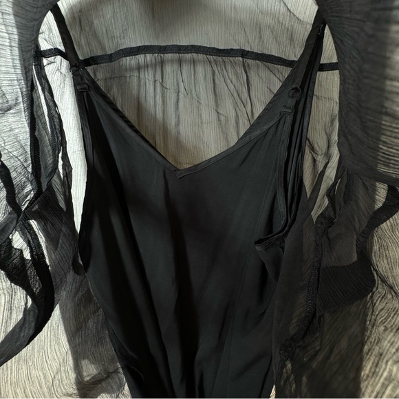 Torrid Chiffon And Satin Button Up black Shirt size 1X - Picture 4 of 9